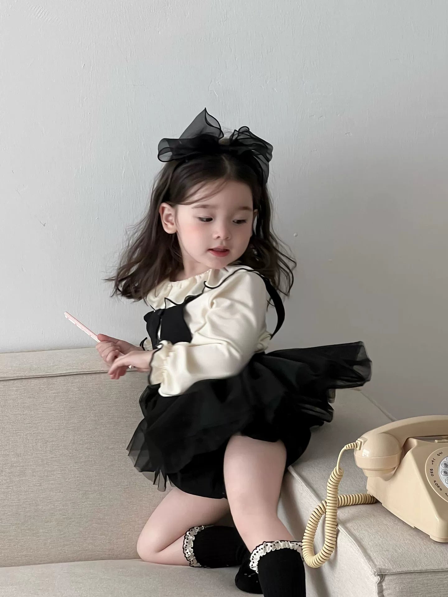 Spring baby gauze skirt crawling clothes new one-year-old mesh fart clothes A-type ins style outer wear crawling clothes